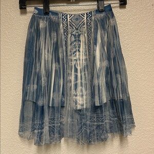 Origami Kids Blue and White Tulle Skirt - Sizes S/M